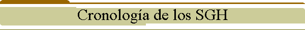 Cronologa de los SGH