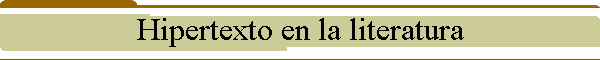 Hipertexto en la literatura