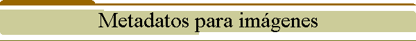 Metadatos para imgenes