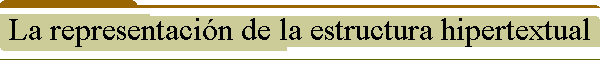La representacin de la estructura hipertextual