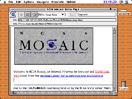Interfaz navegador Mosaic