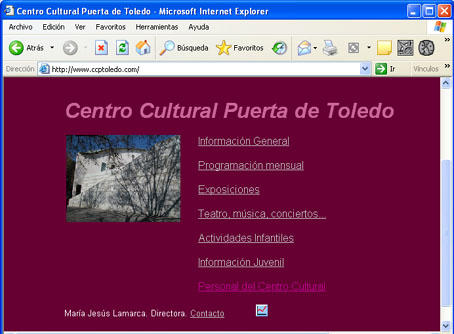 mapa de navegación tabla de contenido