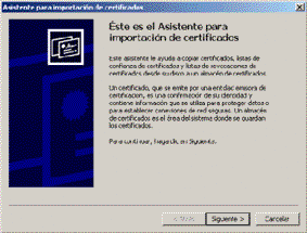 asistente importar certificados