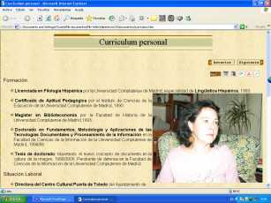 curriculum personal