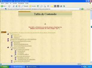 tabla contenido