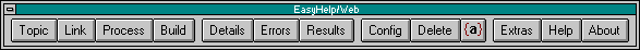 Barra de herramientas de Windows help (winhelp) editor